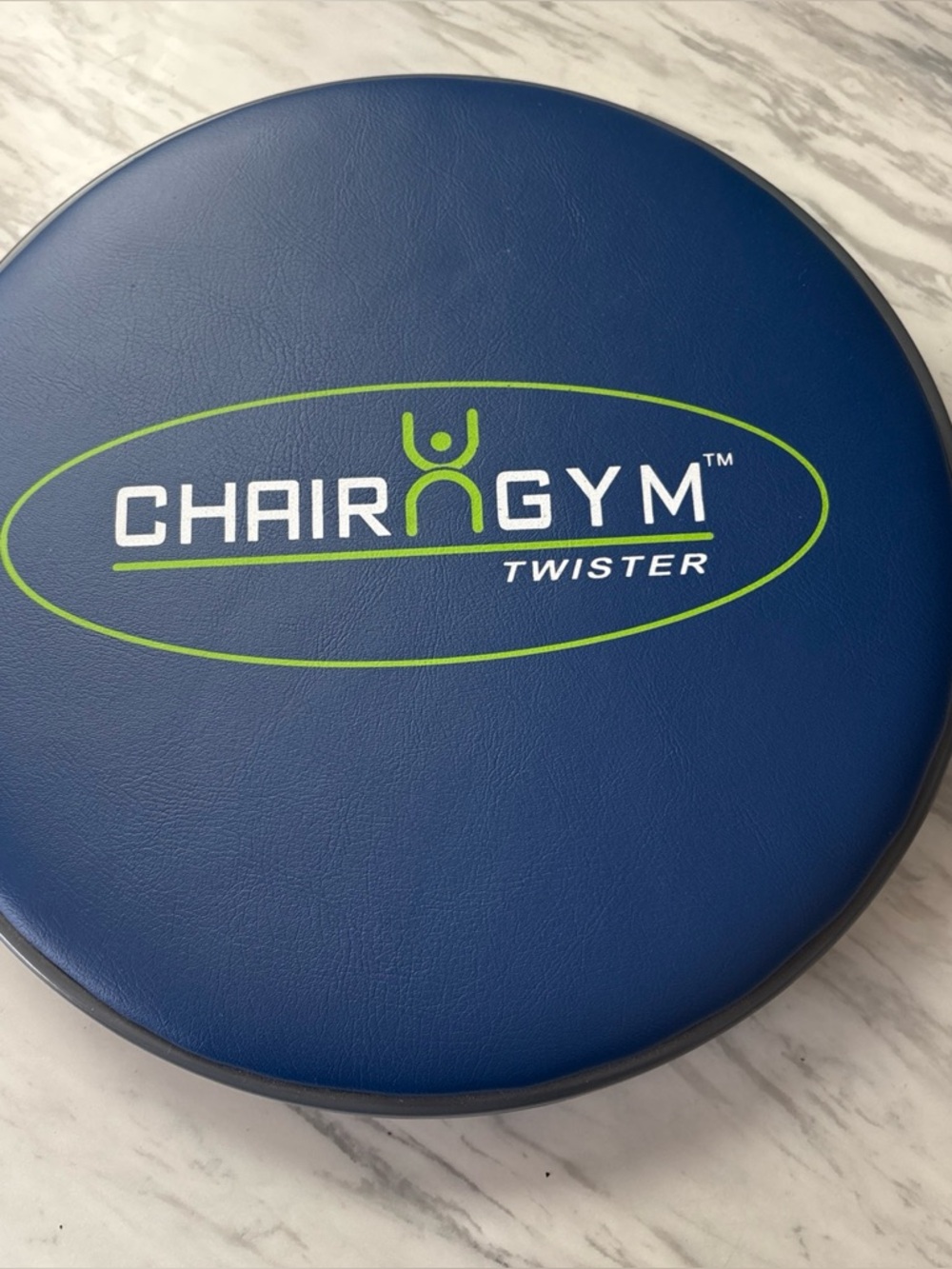 ChairGym Twister Seat Cushion - Navy with Lime Logo